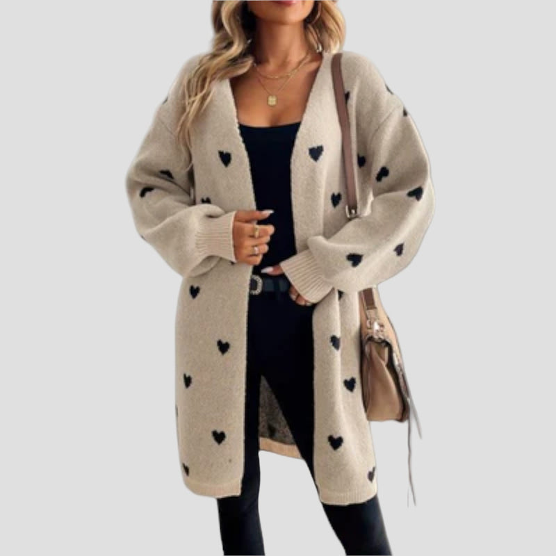 Džulija - Kardiganas su širdies raštu